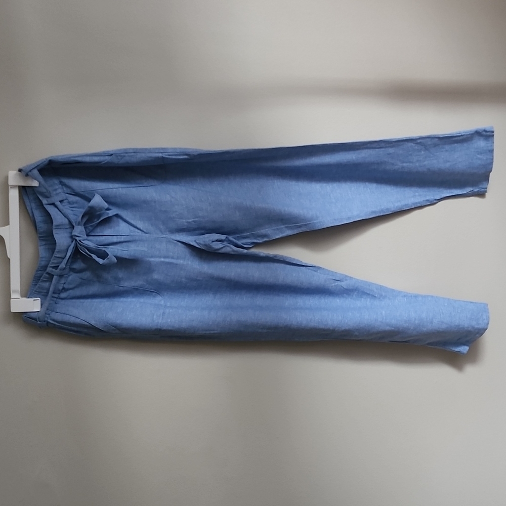 Linen look pants